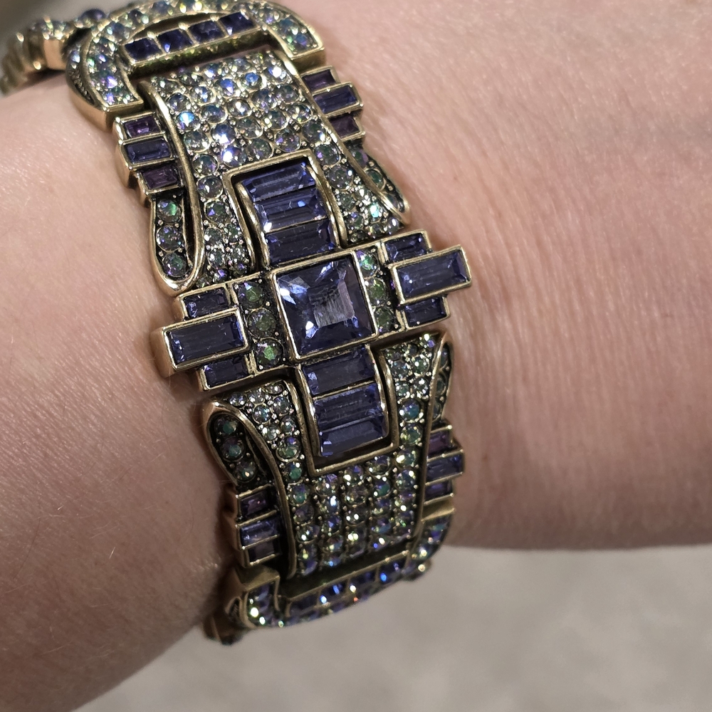 Heidi Daus Gold and Purple Bracelet